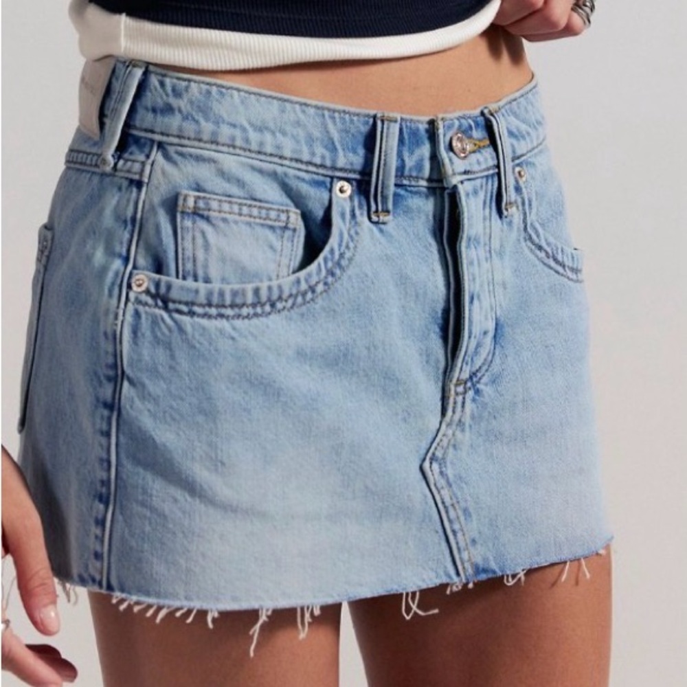 American Eagle Outfitters Light Blue Denim Mini Skirt